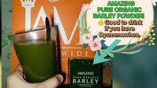 Drink Amazing Pure Organic Barley Powder to ease your discomfort amp dysmenorrhea painLizaAranzado [upl. by Gombach251]