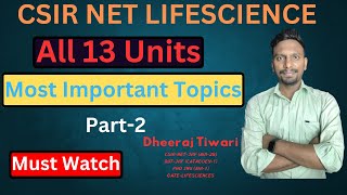 Most Important topics CSIR NET Lifesciences All 13 Units [upl. by Isolt]