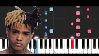 XxxTentacion  Teeth Piano Tutorial [upl. by Guthry]