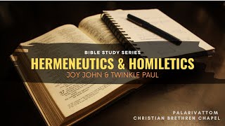 Hermeneutics amp Homiletics  01  Introduction  Expository Preaching  Bro Joy John [upl. by Chane88]