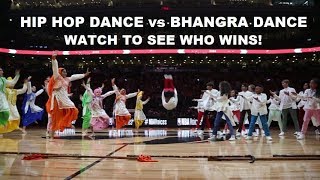 GODS PLAN  Hip Hop Dance vs Bhangra  NBA Toronto Raptors HALF TIME Battle for Nav Bhatia [upl. by Nahtad]