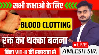 Blood Clotting  Coagulation Blood Physiology  रक्त का थक्का जमना  by  amlesh sir [upl. by Yann]