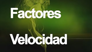 FACTORES QUE AFECTAN A LA VELOCIDAD DE REACCIÓN  Cinética química [upl. by Arrej]