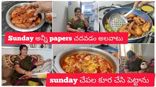 Sunday routine🌞usa నుండి వచ్చిన మన subscriber కోసం చేపల కూర చేసి పంపాను sunday కూడా ఆడవారికి పనులు [upl. by Donni]