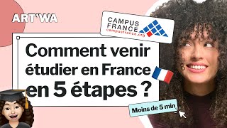 Démarches Campus France en moins de 5 min  كيفاش جيت نقرا في فرنسا 🇫🇷 👩🏻‍🎓 [upl. by Ardiedak]