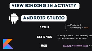 View Binding instead of findViewById in Android Studio Activity [upl. by Kcinemod]