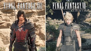 FF7 Rebirth VS Final Fantasy 16  Combat amp Graphics Comparison [upl. by Akeber]