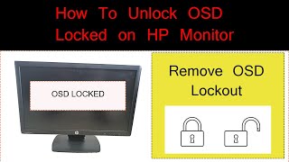 How to unlock OSD locked in HP monitorFixed OSD lockout HP monitorsMenu button lockout lock [upl. by Torosian]