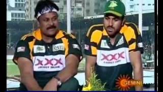 ManaTeluguMoviesnet  Chiru amp Charan in Tollywood T20 Trophy [upl. by Ashley126]