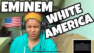 EMINEM “ WHITE AMERICA “ REACTION [upl. by Dnomse191]