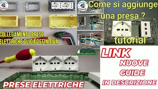 Come aggiungere una presa elettrica  Collegare presa elettrica  Collegamento presa Guida tutorial [upl. by Drucill162]