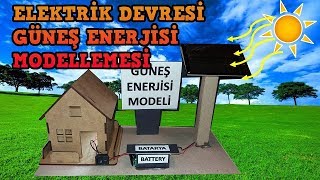 ELEKTRİK DEVRESİ İLE GÜNEŞ PANELİ MAKETİ [upl. by Atinav608]