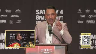 Oscar dela Hoya disrespects Canelo at the final press conference  CaneloMunguia [upl. by Ado]