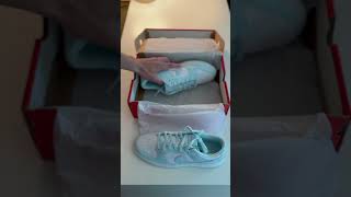 🔥Unboxing DUNK GLACIER BLUE  COMMENT YOUR SIZE music milliondollarbaby sneakers sneakers [upl. by Arathorn]