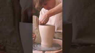 Big Pot moon jar making pottery satisfying clay ceramic shorts [upl. by Ahsiruam559]