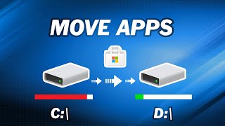 How to Safely Move Programs from C Drive to D Drive  Move Apps from C Drive to D Drive [upl. by Nowtna]