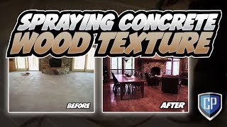 Spraying Rustic Concrete Wood Texture [upl. by Tega]