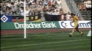 Frank Mill  Pfostenschuss BVB gegen Bayern 1986 [upl. by Ansev]