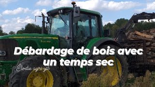 du forestier débardage bois avec débardeur forestier et on profite du sec de lété 🌲🌳🌰 [upl. by Tarryn]