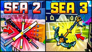 Top 5 Best SWORDS In EVERY Sea In Blox Fruits [upl. by Cam645]