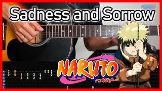 Naruto OST  Sadness and Sorrow  Easy Acoustic Guitar Fingerstyle TAB Tutorial Cover [upl. by Kirenoj190]