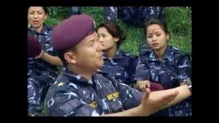 Nepal Police Dashain Song  Aula Hai Dashain Ma [upl. by Atisusej]