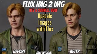 Simple AI Image to Image Upscale Technique Using Flux GGUF ComfyUI Workflow [upl. by Ykvir554]