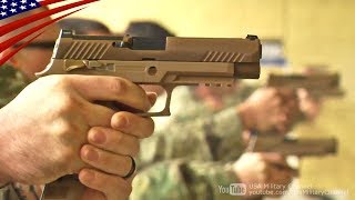 US Militarys New 9mm Handgun M17 amp M18 SIG SAUER P320 [upl. by Dobson675]