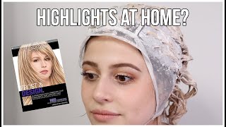 Dyeing my Hair with a HIGHLIGHTING CAP at home for 10 [upl. by Bashuk]