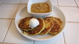 Cauliflower Pancakes  Mock Potato Pancakes Recipe [upl. by Nomolas]