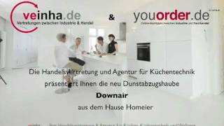 Homeier Downair  Downdraft  Dunstabzugshaube veinha Kuechentechnik amp youorderdemp4 [upl. by Hakim]