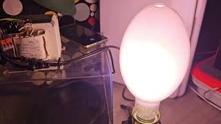 400w high pressure mercury vapor lamp startup [upl. by Adnohsad]