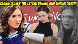 YampR Spoilers Shock Claire left the letter and left Genoa in tears  being chased away by Katie [upl. by Kayla]