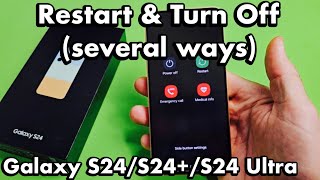 Galaxy S24s How to Restart amp Turn Off several ways [upl. by Byram]