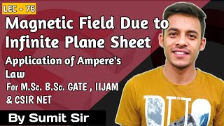 20 Electric field due to an uniformly charged plane sheet  Class 12th cbse [upl. by Eatnahc]