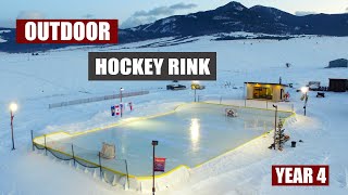 DIY Outdoor Hockey Rink Year 4  Warming House amp Under Ice Lighting [upl. by Litch]