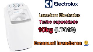 Lavadora Electrolux turbo capacidade 10kg LTC10 PRÉ LAVAGEM CAMA E BANHO [upl. by Herwin]