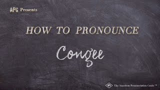 How to Pronounce Congee Real Life Examples [upl. by Nilrem533]