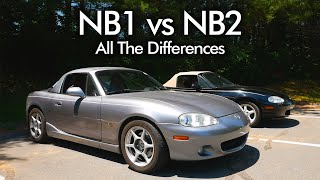 NB1 vs NB2 Mazda MX5 Miata  ALL THE DIFFERENCES [upl. by Enelyahs]