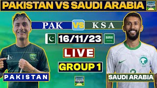 🔴Live  Pakistan Vs Saudi Arabia Football Match 2023 Live  PK Vs KSA Live  World Cup Qualifiers23 [upl. by Anahgem]