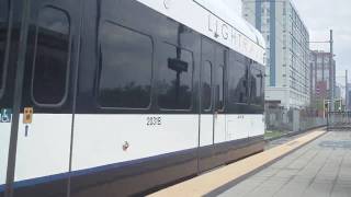 Hudson Bergen Light Rail Departing Jersey Avenue for West Side Avenue [upl. by Fachanan]