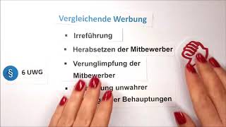 Lernvideo  UWG  Vergleichende Werbung [upl. by Alleyn]