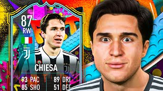 BEST SERIE A WINGER 🤩 87 Out Of Position Chiesa Player Review  FIFA 23 Ultimate Team [upl. by Assirahc]