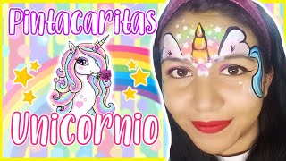 PINTACARITAS UNICORNIO 😉  como hacer pintacaritas unicornio fácil paso a paso [upl. by Rosina]