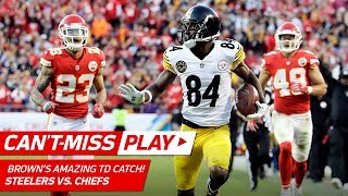 Antonio Brown is a CatchoftheYear Nominee w this Grab  CantMiss Play  NFL Wk 6 Highlights [upl. by Annoled236]