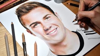 Drawing Mario Götze [upl. by Nwahsram]