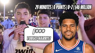 Sixers Fans Say Bye to Tobias Harris After Game 6 Loss to Knicks [upl. by Acinej]