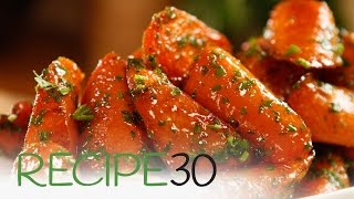 Roasted Glazed Carrots By RECIPE30com [upl. by Rolecnahc]