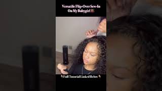 Versatile Flip Over Sew In hair hairstyle hairtutorial [upl. by Alyar44]