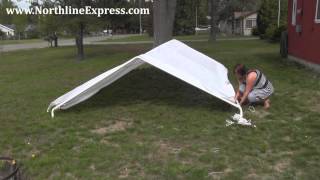 How to Assemble a King Canopy 10 x 20 6Leg Universal Canopy  Car port [upl. by Ahsiliw]